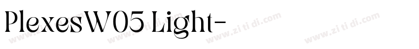 PlexesW05 Light字体转换
